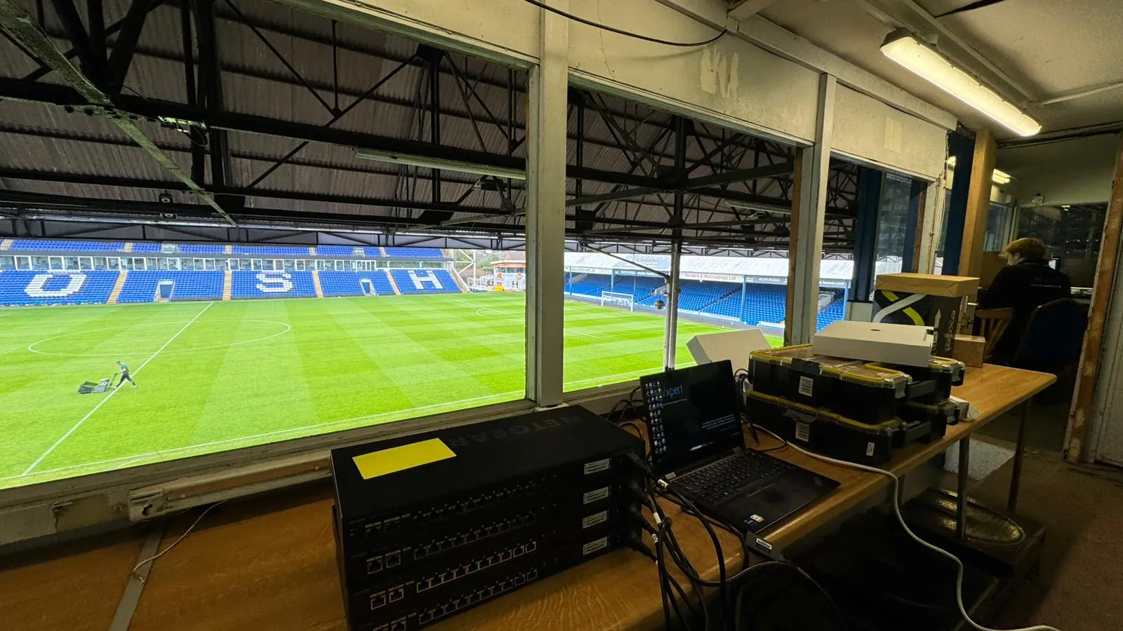 The control room AV Xpert installed at Peterborough United