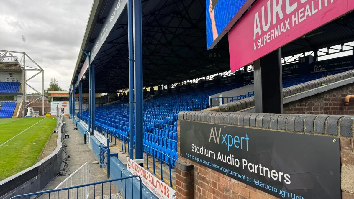 Stadium audio installed by AV Xpert at Peterborough United
