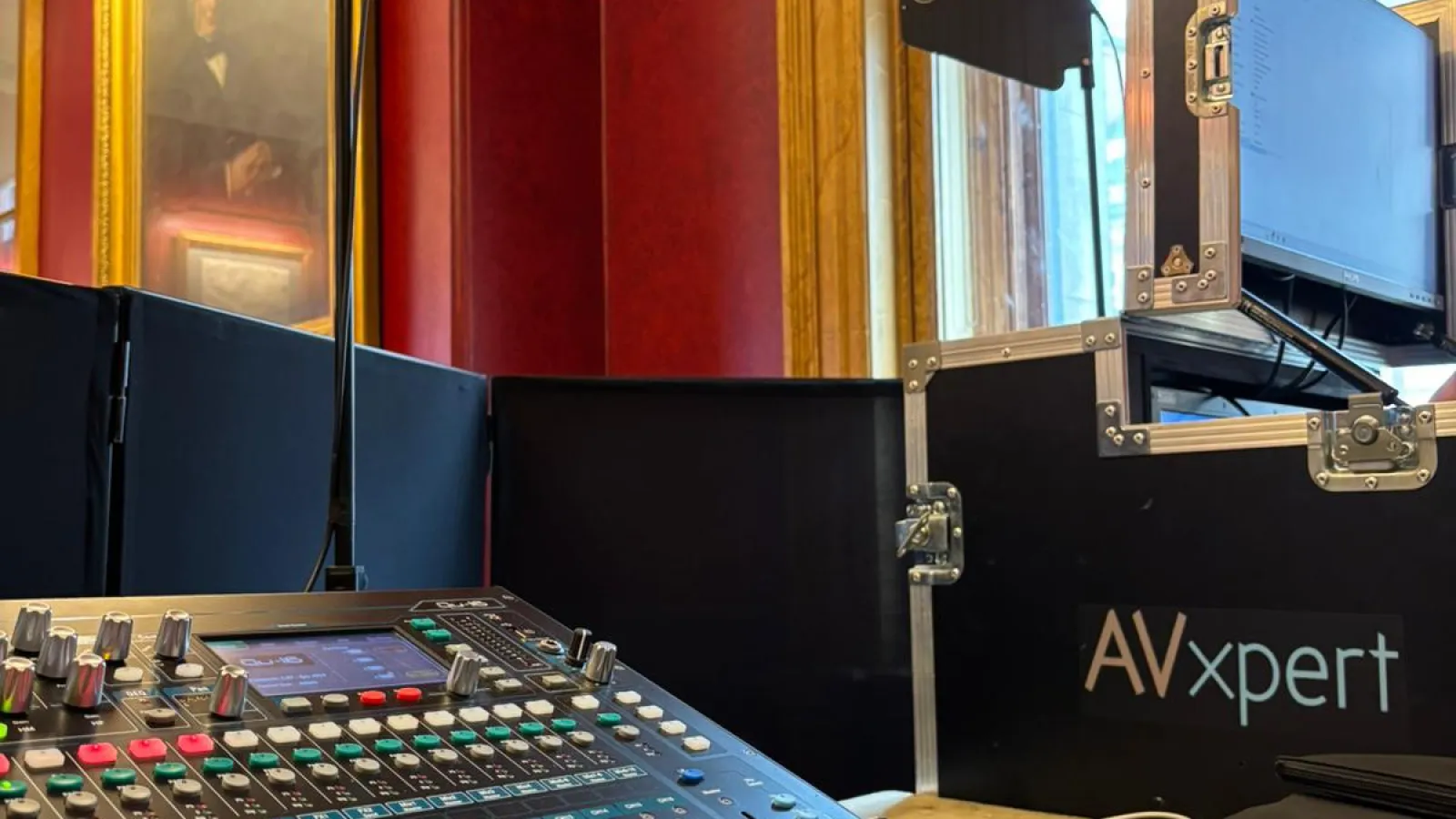 An AV Xpert technician supporting an event