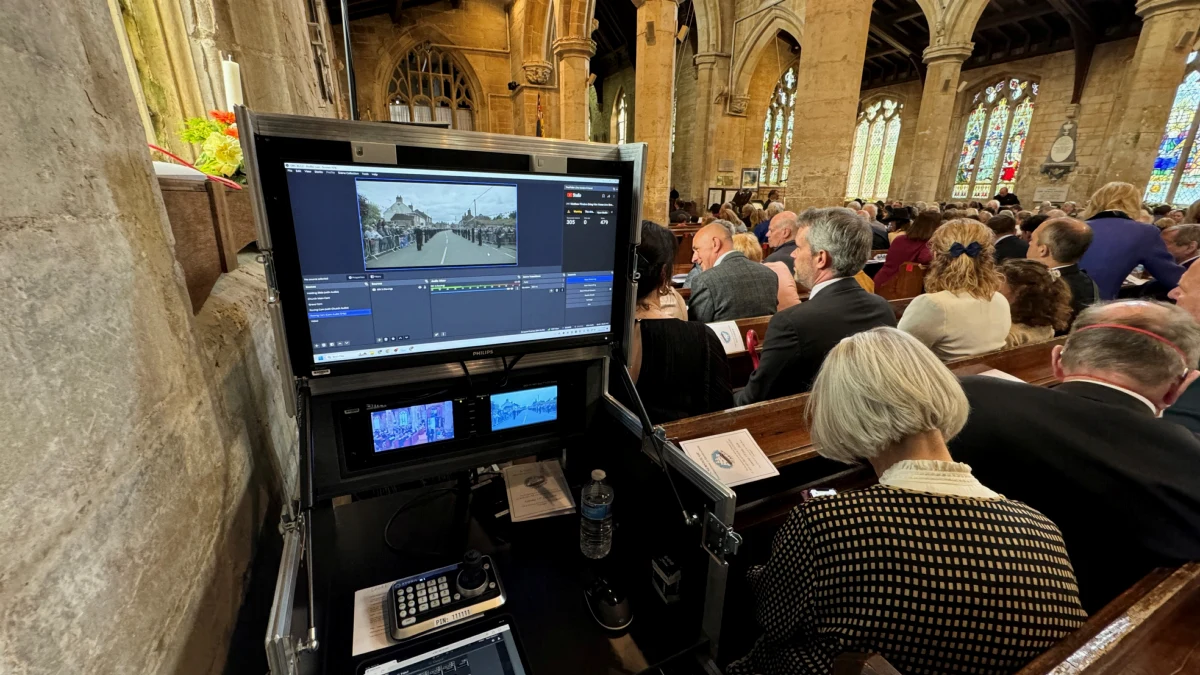 The AV Xpert live streaming rig in church at the Matthew Flinders Bring Him Home event
