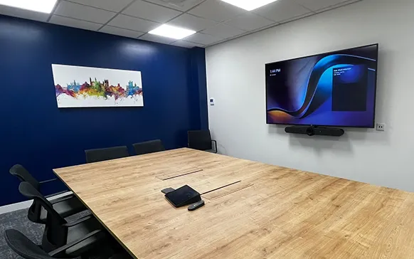 Mobile video conference equipment in meeting room